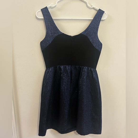 Shoshanna Metallic Blue and Black party Dress, size 2 - Picture 2 of 5
